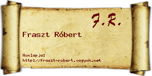 Fraszt Róbert névjegykártya