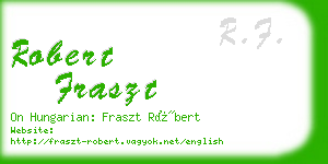 robert fraszt business card